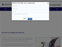 Tablet Screenshot of airambulance.allindiaguide.com